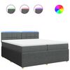vidaXL Box spring postel s matrac&iacute; tmavě &scaron;ed&aacute; 200x200 cm textil