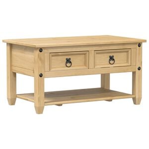 vidaXL Konferenčn&iacute; stolek se z&aacute;suvkami Corona 85x50x45 cm borov&eacute; dřevo