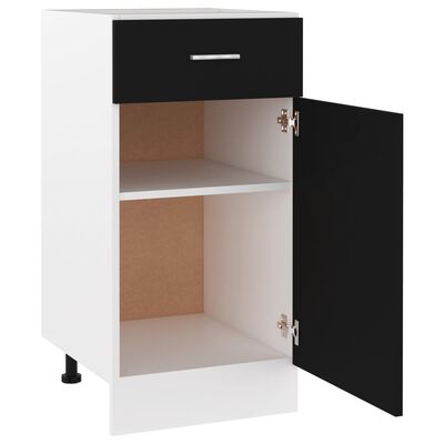 vidaXL Spodní skříňka se zásuvkou černá 40 x 46 x 81,5 cm dřevotříska