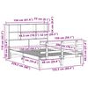 vidaXL Postel s knihovnou bez matrace 150 x 200 cm masivn&iacute; borovice