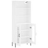 vidaXL Skř&iacute;ň highboard b&iacute;l&aacute; 69,5 x 34 x 180 cm kompozitn&iacute; dřevo