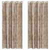 vidaXL Sametové závěsy se záclonami 2 pcs champagne 245 x 140 cm samet