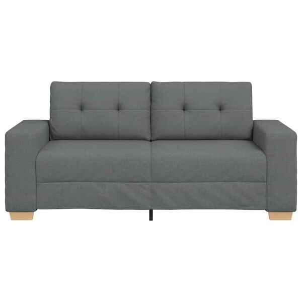 vidaXL Loveseat Sofa Tmavě &scaron;ed&aacute; 140 cm textil