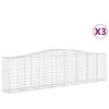 vidaXL Klenut&eacute; gabionov&eacute; ko&scaron;e 3 ks 400x50x100/120cm pozinkovan&eacute; železo