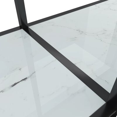 vidaXL Konzolový stolek bílý 180 x 35 x 75,5 cm tvrzené sklo