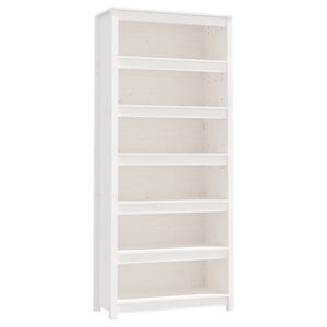 vidaXL Knihovna b&iacute;l&aacute; 80x35x183 cm masivn&iacute; dřevo borovice