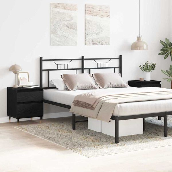 vidaXL Nočn&iacute; skř&iacute;ňka 2 pcs Čern&yacute; dub 40 x 35 x 50 cm kompozitn&iacute; dřevo