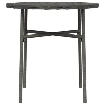 vidaXL Čajový stolek šedý 45 cm polyratan