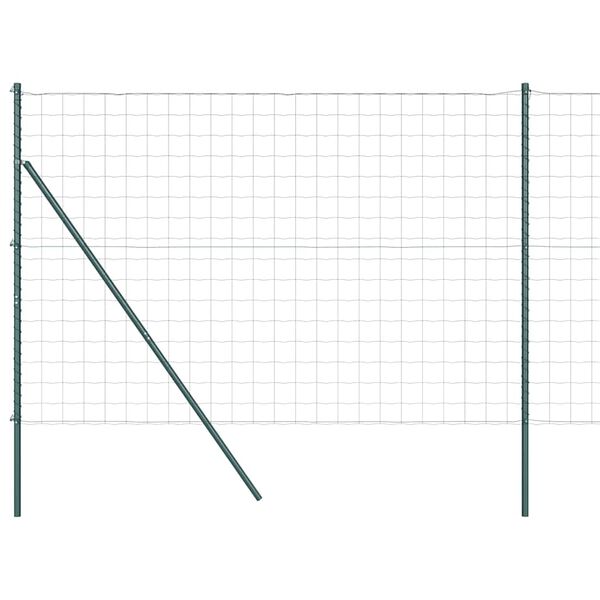 vidaXL Plot s sloupkem Zelen&aacute; 1,6 x 10 m Ocel a PVC