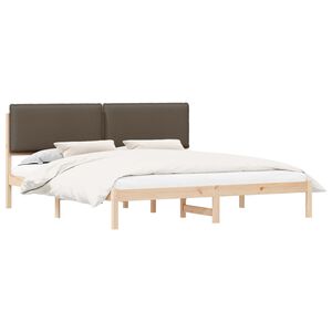 vidaXL R&aacute;m postele s čalouněn&yacute;m čelem Taupe 180 x 200 cm