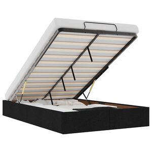 vidaXL Osmansk&yacute; r&aacute;m postele bez matrac&iacute; čern&aacute; 120x200 cm textil