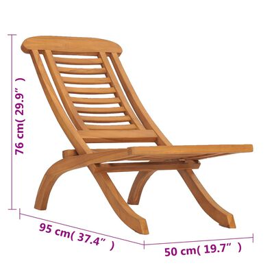 vidaXL Skládací zahradní židle masivní teakové dřevo
