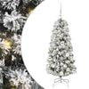 vidaXL Uměl&yacute; Skl&aacute;dac&iacute; V&aacute;nočn&iacute; Strom 150 LED Zelen&aacute; a b&iacute;l&aacute; 120 cm