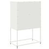 vidaXL Skř&iacute;ň highboard b&iacute;l&aacute; 68,5 x 38,5 x 107 cm ocel