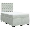 vidaXL Box spring postel s matrac&iacute; světle &scaron;ed&aacute; 120 x 200 cm samet