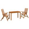 vidaXL Garden Dining Set Př&iacute;rodn&iacute; Masivn&iacute; ak&aacute;tov&eacute; dřevo