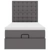 vidaXL Osmanský postel s matrací šedý 80x200cm umělá kůže