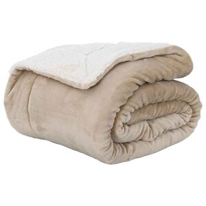 vidaXL Přehoz B&eacute;žov&aacute; 130 x 150 cm 1 kg Fleece
