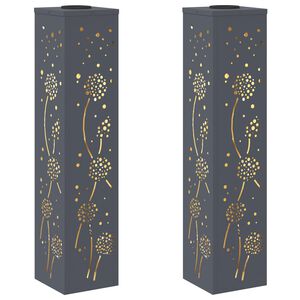 vidaXL Sol&aacute;rn&iacute; LED Cestovn&iacute; Světlo 2 ks Tepl&aacute; b&iacute;l&aacute; 18 x 18 x 80 cm