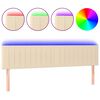 vidaXL Čelo postele s LED kr&eacute;mov&eacute; 200x5x78/88 cm textil