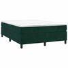 vidaXL Box spring postel s matrac&iacute; tmavě zelen&aacute; 140x200 cm samet