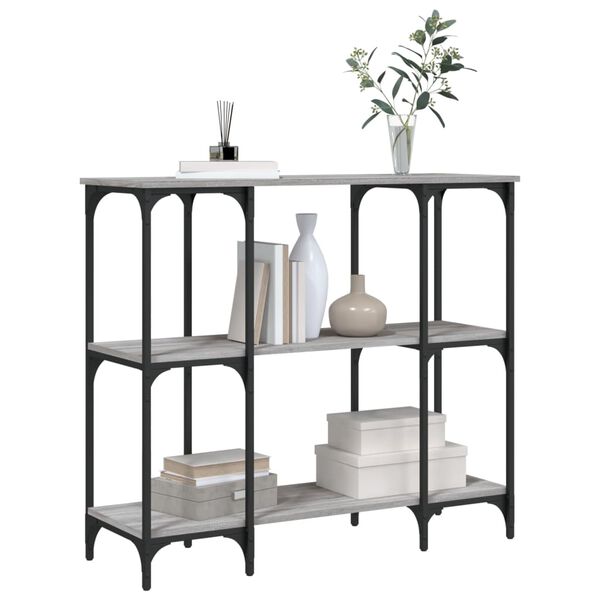 vidaXL Konzolový stolek šedý sonoma 102 x 35 x 90 cm kompozitní dřevo