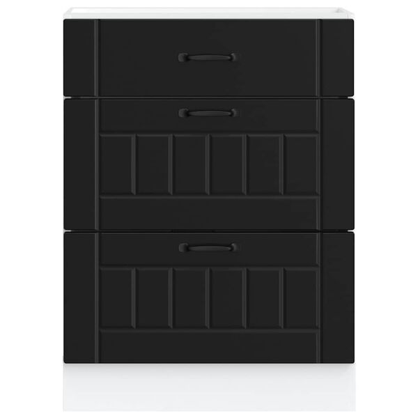 vidaXL Kuchyňská spodní skříňka "Lucca" černá, dřevo