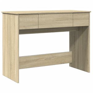 vidaXL Toaletn&iacute; stolek se zrcadlem dub sonoma 100 x 45 x 76 cm