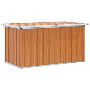 vidaXL Venkovn&iacute; &uacute;ložn&aacute; krabice dřevo 129 x 67 x 65 cm Pozinkovan&aacute; ocel