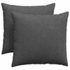 vidaXL Pohovkov&eacute; pol&scaron;t&aacute;ře 2 pcs Tmavě &scaron;ed&aacute; 45 x 45 cm Žebrovan&aacute; l&aacute;tka
