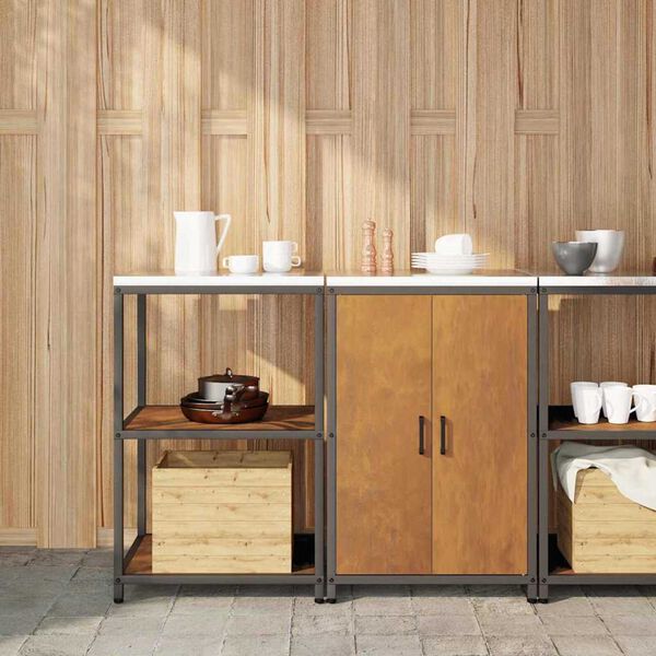 vidaXL Kuchyňská skladovací sada 2 pcs Rezavá Povětrnostně odolná ocel