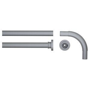Sealskin Rohová tyč na sprchový závěs 90 x 90 cm matně šedá
