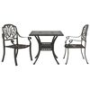 vidaXL 3d&iacute;ln&yacute; bistro set bronzov&yacute; lit&yacute; hlin&iacute;k