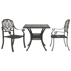 vidaXL 3d&iacute;ln&yacute; bistro set bronzov&yacute; lit&yacute; hlin&iacute;k