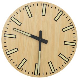 vidaXL N&aacute;stěnn&eacute; hodiny sv&iacute;t&iacute;c&iacute; stupnice a ukazatele žlut&eacute; &Oslash; 30 cm