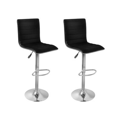 vidaXL Barové stoličky 2 ks černé umělá kůže