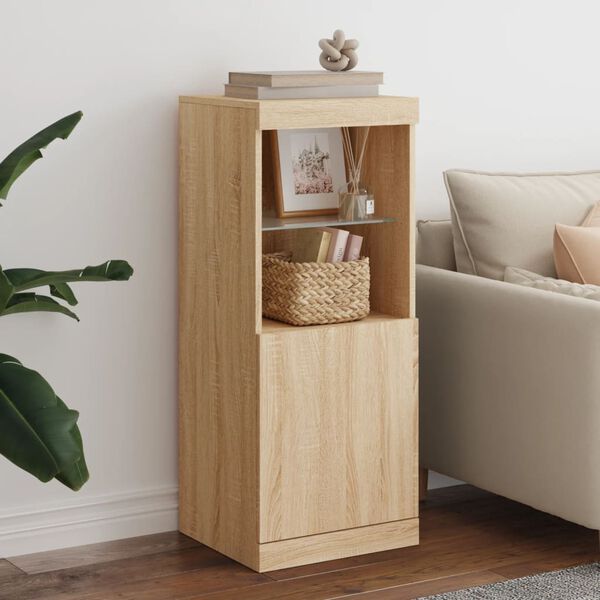 vidaXL Příborník s LED osvětlením dub sonoma 41 x 37 x 100 cm