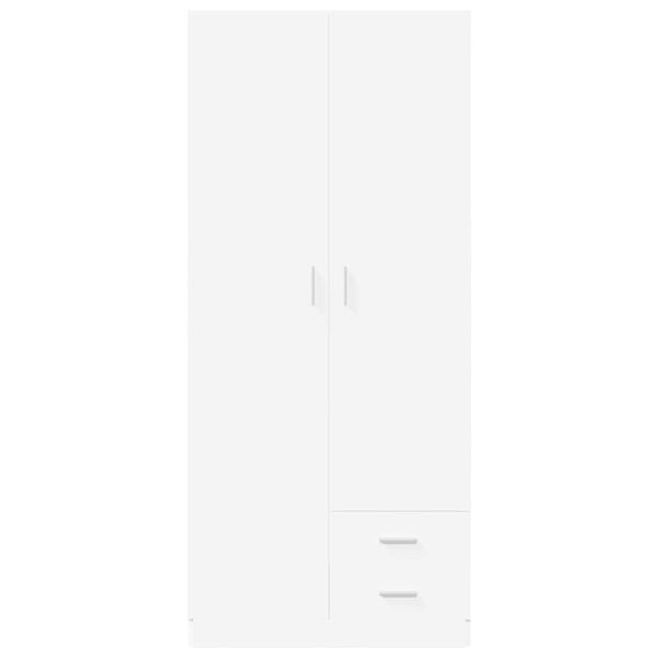 vidaXL &Scaron;atn&iacute; skř&iacute;ň b&iacute;l&aacute; 80 x 52 x 180 cm kompozitn&iacute; dřevo