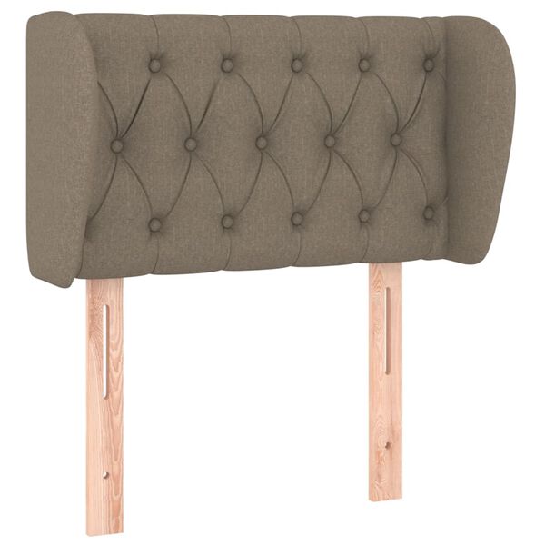 vidaXL Čelo postele typu u&scaron;&aacute;k taupe 83x23x78/88 cm textil