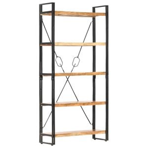 vidaXL Knihovna s 5 policemi 90x30x180 cm masivn&iacute; ak&aacute;ciov&eacute; dřevo