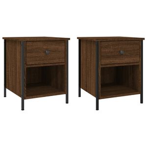 vidaXL Nočn&iacute; stolky 2 ks hněd&yacute; dub 40 x 42 x 50 cm kompozitn&iacute; dřevo