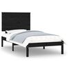 vidaXL R&aacute;m postele čern&yacute; masivn&iacute; dřevo 90 x 190 cm jednolůžko