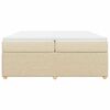 vidaXL Box spring postel s matrac&iacute; kr&eacute;mov&aacute; 200x200 cm textil