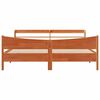 vidaXL R&aacute;m postele s čelem voskově hněd&yacute; 200x200 cm masivn&iacute; borovice