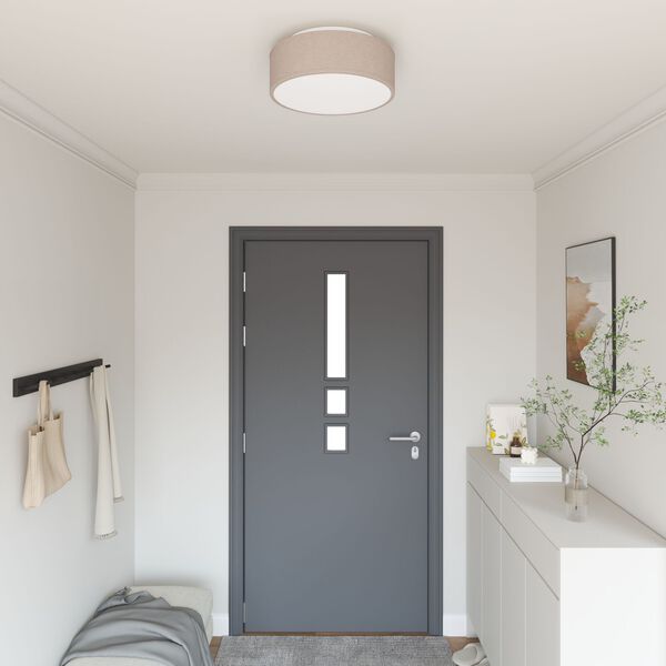 vidaXL Stropn&iacute; lampa s reflektory Taupe 38 x 38 x 13,5 cm textil