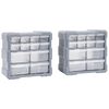 vidaXL Organiz&eacute;ry s 12 z&aacute;suvkami 2 ks 26,5 x 16 x 26 cm
