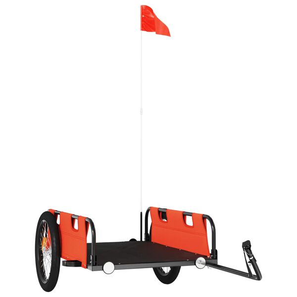 vidaXL Voz&iacute;k za kolo oranžov&yacute; oxfordsk&aacute; tkanina a železo