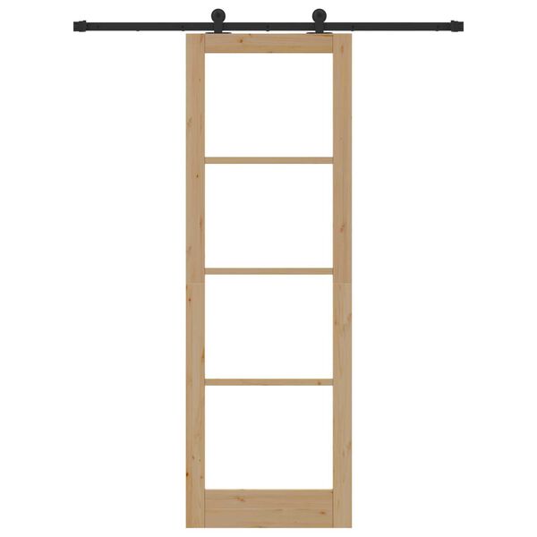 vidaXL Posuvn&eacute; dveře ORKDAL Přirozen&aacute; a čern&aacute; 78 x 232 cm