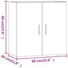 vidaXL N&aacute;stěnn&aacute; skř&iacute;ňka čern&aacute; 60 x 30 x 60 cm kompozitn&iacute; dřevo