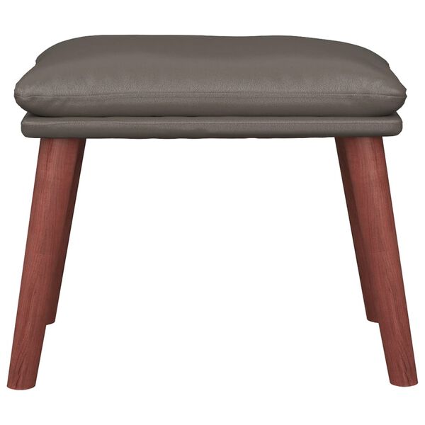 vidaXL Podnožka šedá 45x29,5x35 cm umělá kůže